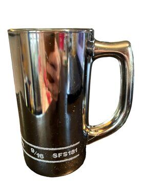 Snap-on USA Silver Beer Stein Glass Mug 12oz 9/16 SFS181 Pat. No. 3273430